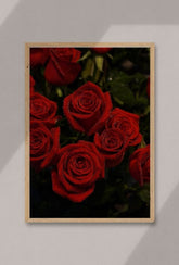 Velvet Red Rose Canvas: Timeless Elegance for Your Home